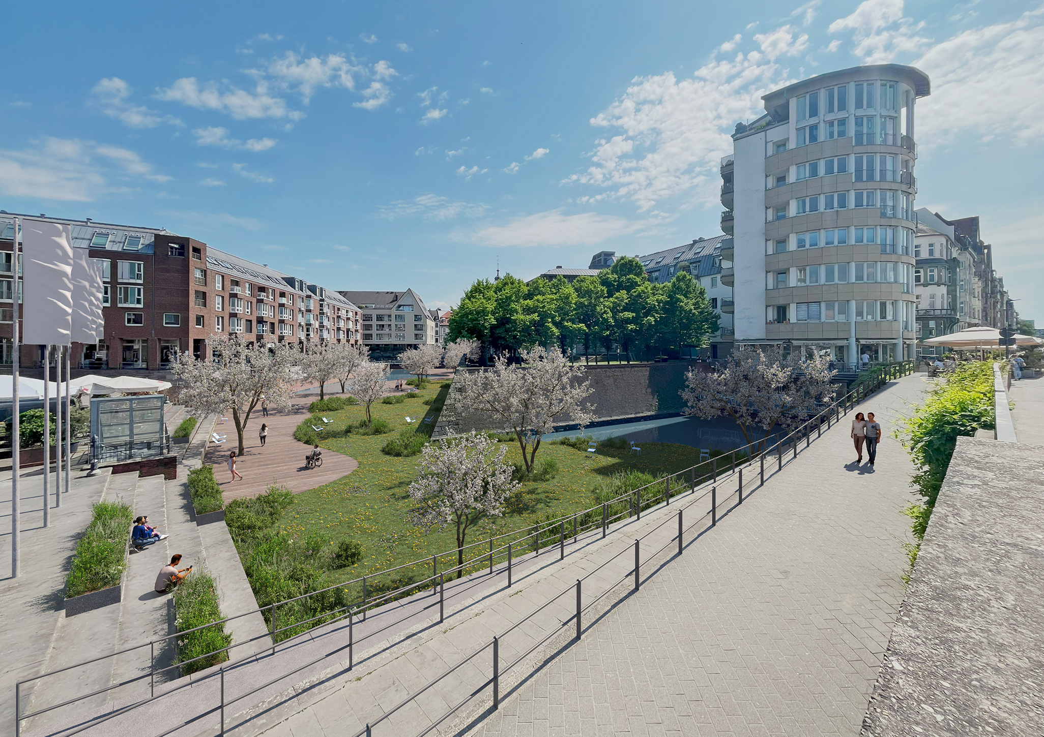 Renderings Stadtplanung Düsseldorf
